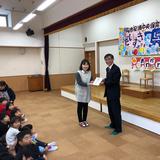 呉市安浦中央保育所での贈呈式